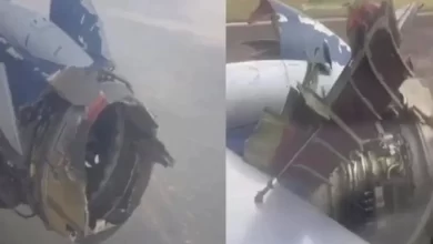 بالفيديو…مشهد-مرعب-لانفجار-محرك-طائرة-ركاب-نيجيرية