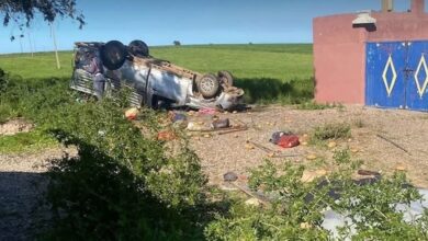 حادثة-سير-مؤلمة-باقليم-الجديدة.-وفاة-6-اشخاص-واصابة-8-اخرين-بجروح،-وصفت-حالة-بعضهم-بالخطيرة