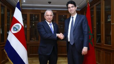 نائب-رئيس-مجلس-النواب-السيد-عبد-المجيد-الفاسي-الفهري-يجري-مباحثات-مع-وزير-العلاقات-الخارجية-والعبادة-بجمهورية-كوستاريكا