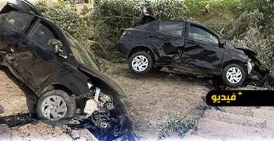 الناظور.-السرعة-المفرطة-تؤدي-لحادث-سيارة-خطير