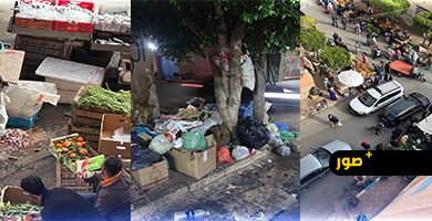 صور-صادمة-توثق-فوضى-سوق-عشوائي-أمام-أكبر-معهد-لتحفيظ-القرآن-بالناظور
